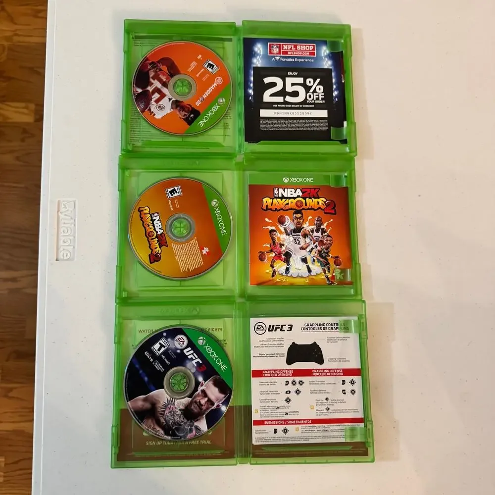 XBOX ONE Game Lot 8 Video Sport Games NBA 2K Madden UFC NBA 2K Playgrrounds2